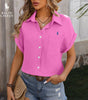 Camisa de Manga Corta R. Lauren con Bolsillo en el Pecho – Corte Aireado