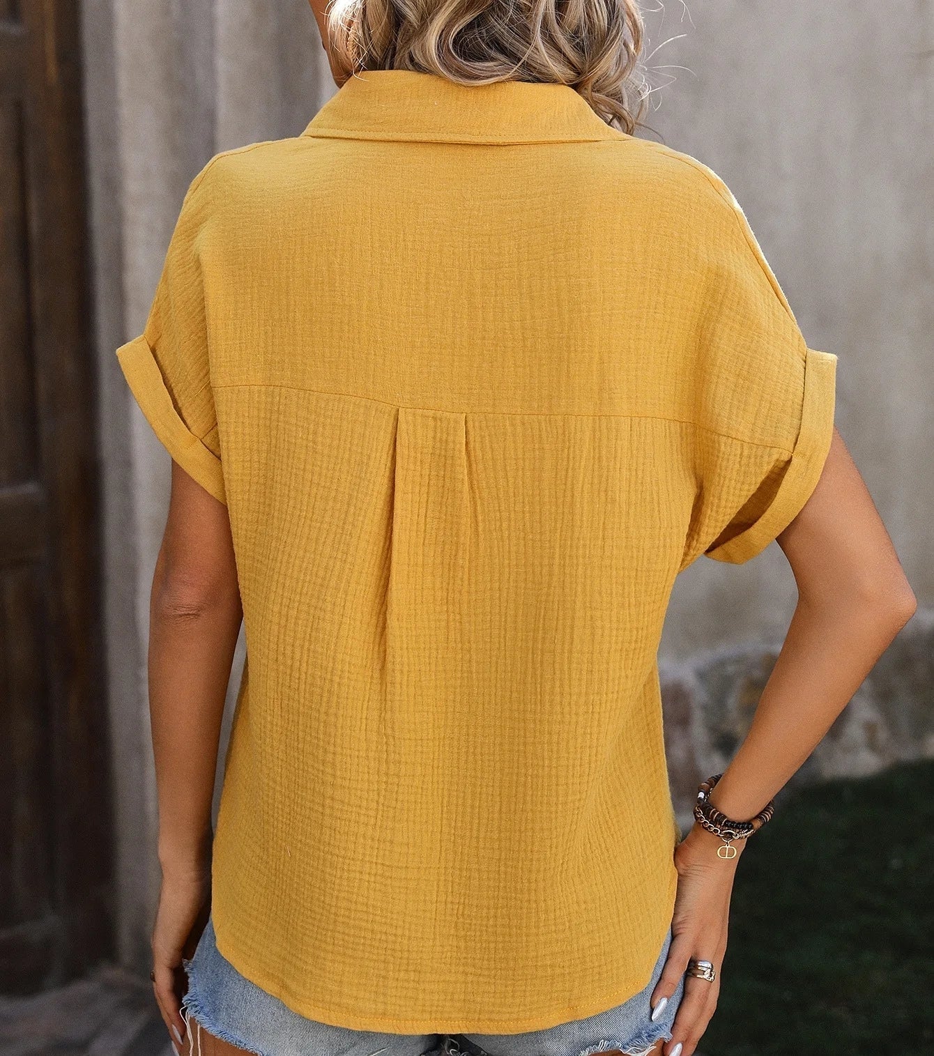 Camisa de Manga Corta R. Lauren con Bolsillo en el Pecho – Corte Aireado