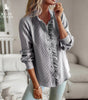 Blusa R. Lauren con Volantes – Estructura Suave y Clásico Botón