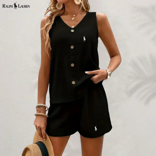 Conjunto de Top de Tirantes con Botones y Pantalones Cortos R. Lauren