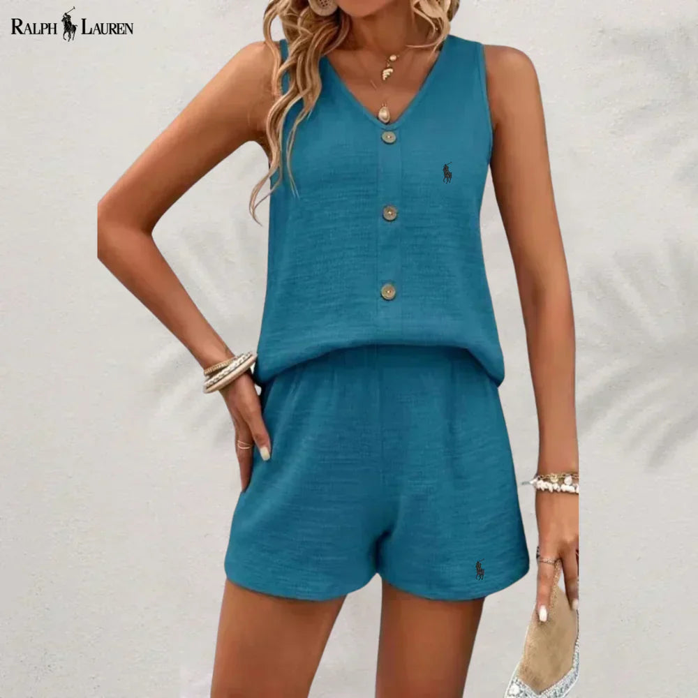 Conjunto de Top de Tirantes con Botones y Pantalones Cortos R. Lauren