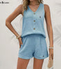 R. Ꮮаᴜгеn Conjunto de Top de Tirantes y Pantalones Cortos