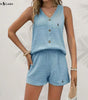 Conjunto de Top de Tirantes con Botones y Pantalones Cortos R. Lauren