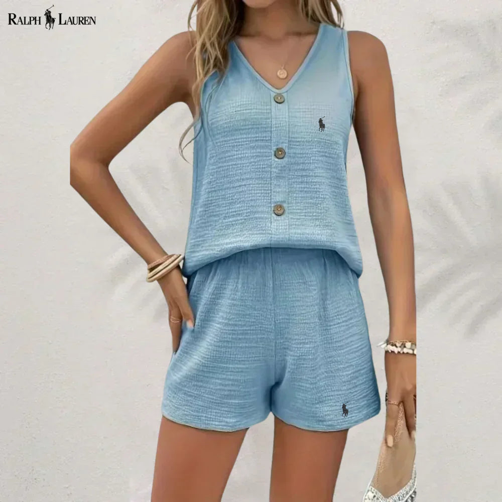 Conjunto de Top de Tirantes con Botones y Pantalones Cortos R. Lauren
