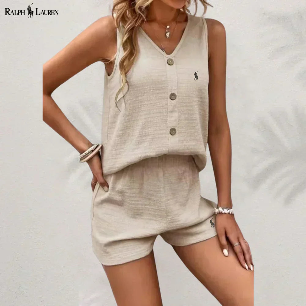 Conjunto de Top de Tirantes con Botones y Pantalones Cortos R. Lauren
