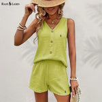 Conjunto de Top de Tirantes con Botones y Pantalones Cortos R. Lauren