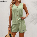 Conjunto de Top con Botones y Pantalones Cortos R. Lauren