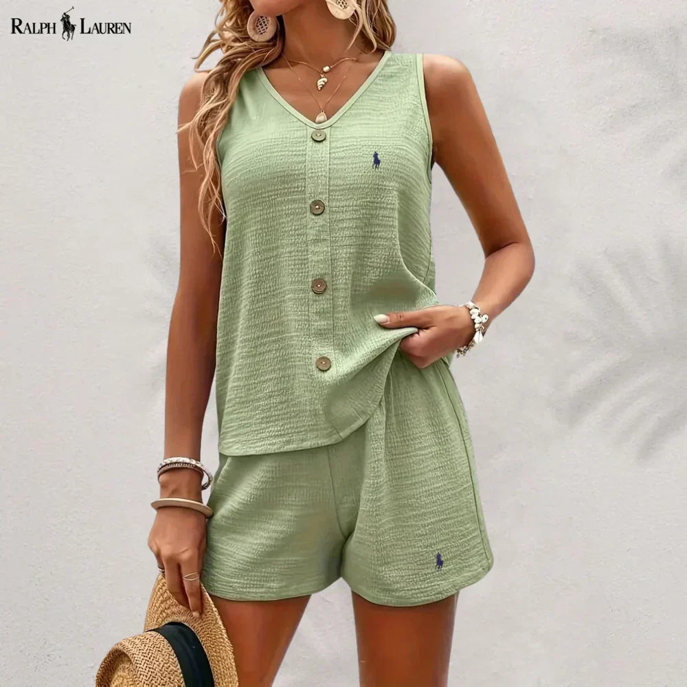 Conjunto de Top de Tirantes con Botones y Pantalones Cortos R. Lauren