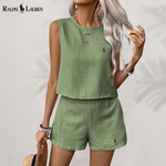 [Compra 1 Llévate 2] Conjunto Completo de Lino Serenity con Dos Piezas de R. Lauren + Sombrero de Sol R. Lauren Gratis