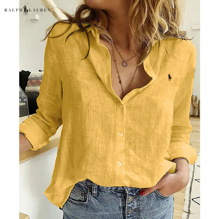 Blusa de Lino R. con Botones