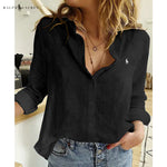 Blusa de Lino R. con Botones