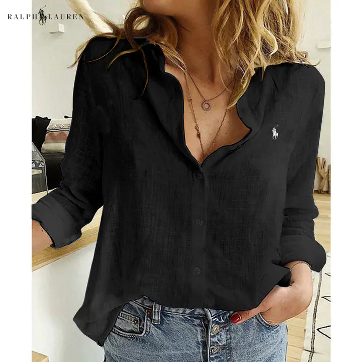 Blusa de Lino R. con Botones