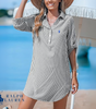 R. Ꮮаᴜгеn Vestido Camisero a Rayas Clásico