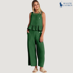 R. Lauren Conjunto de Dos Piezas con Tirantes Volantes + Sombrero de Sol Gratis – Compra 1, Lleva 2