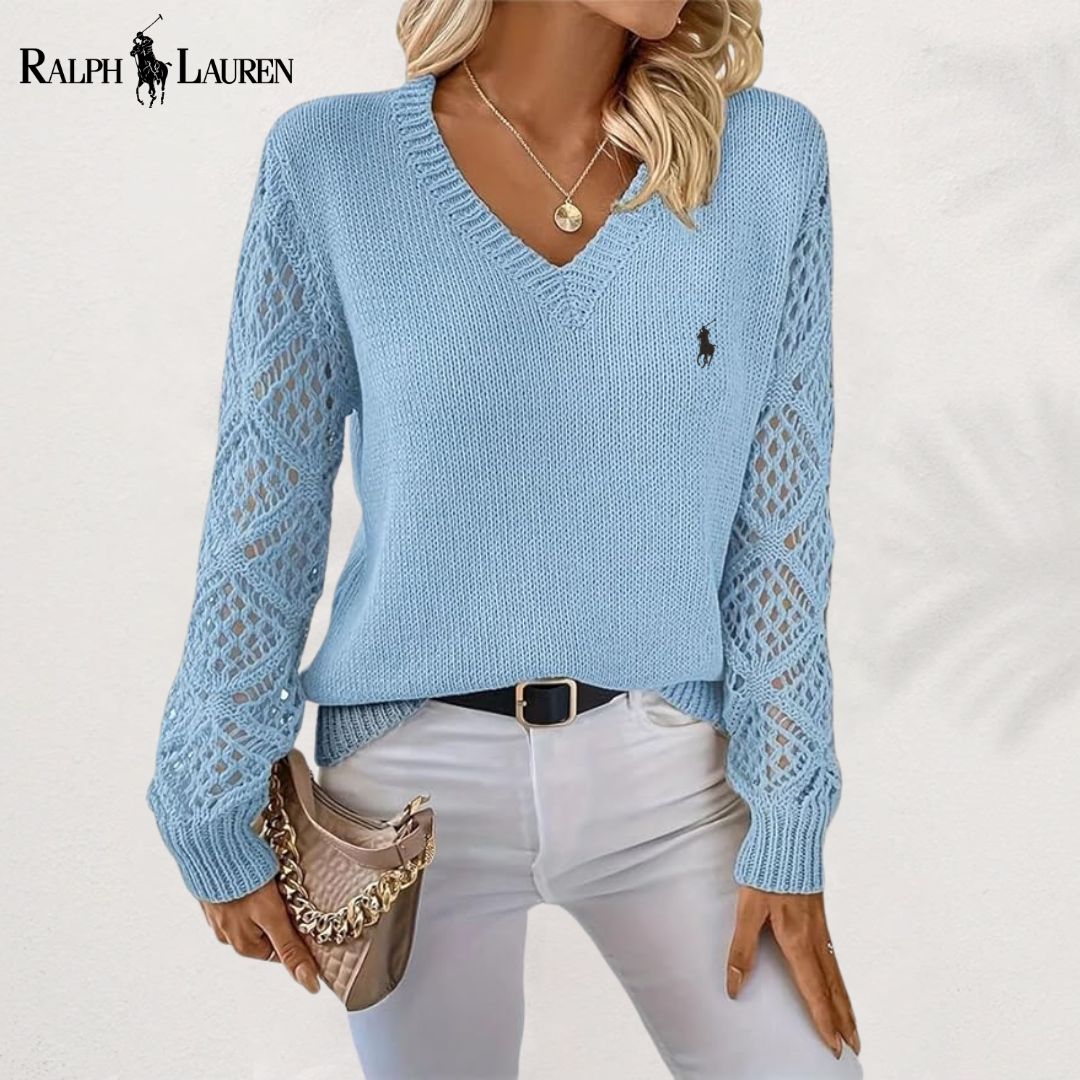 Suéter de Punto Elegante con Escote en V Ralph Lauren™