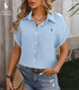 Camisa de Manga Corta R. Lauren con Bolsillo en el Pecho – Corte Aireado