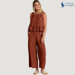 R. Lauren Conjunto de Dos Piezas con Tirantes Volantes + Sombrero de Sol Gratis – Compra 1, Lleva 2