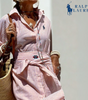R. Ꮮаᴜгеn Vestido Camisero a Rayas con Cintura Ajustable