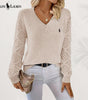 Suéter de Punto Elegante con Escote en V Ralph Lauren™