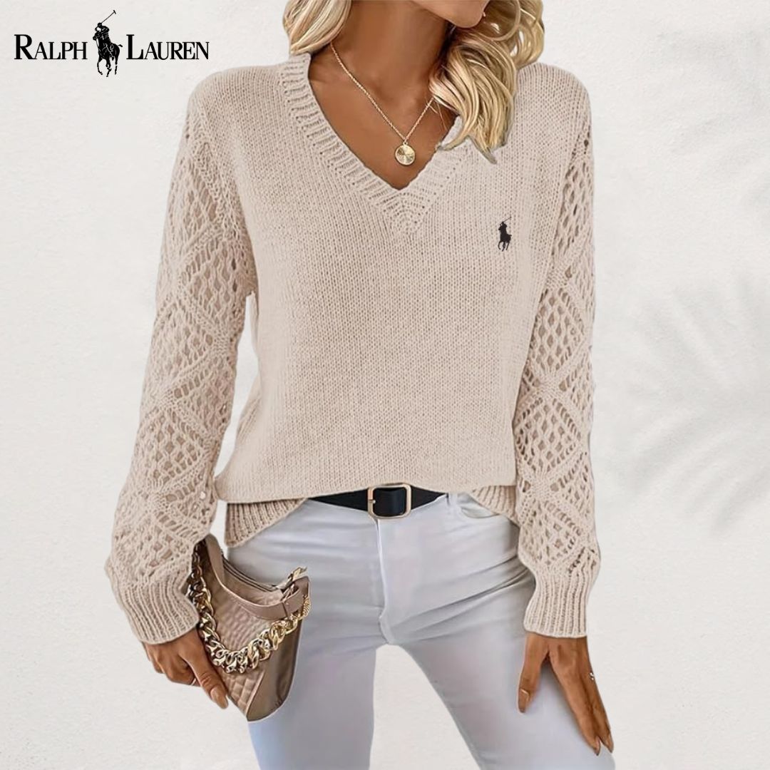 Suéter de Punto Elegante con Escote en V Ralph Lauren™