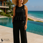 R. Ꮮаᴜгеn Conjunto de Dos Piezas con Volantes + Sombrero de Sol Gratis – Compra 1 y Llévate 2