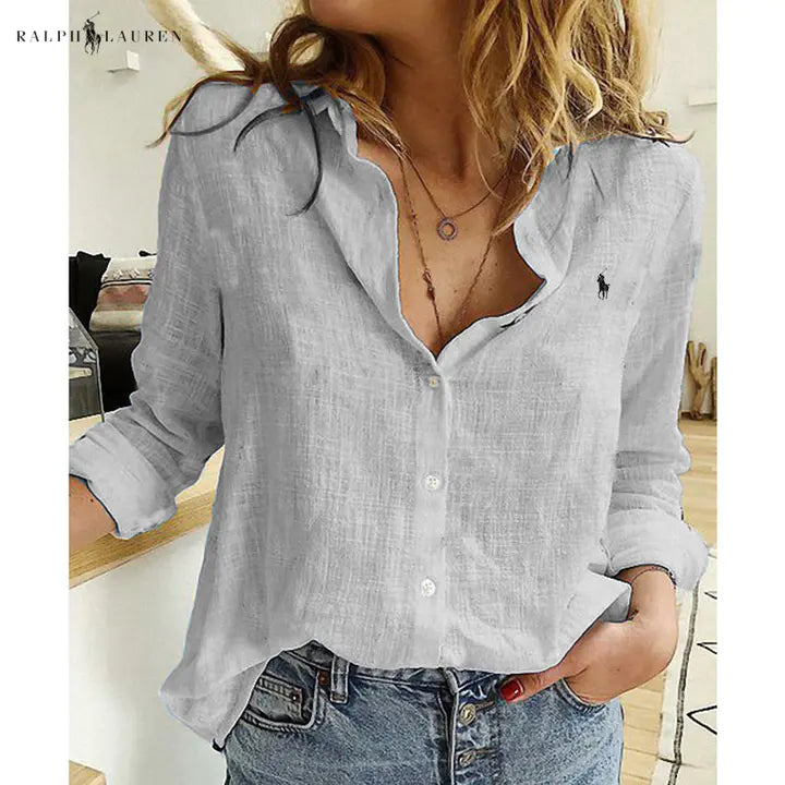 Blusa de Lino R. con Botones