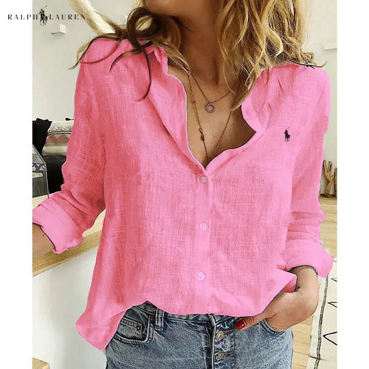 Blusa de Lino R. con Botones