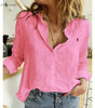 R. Ꮮаᴜгеn Camisa de Lino con Botones
